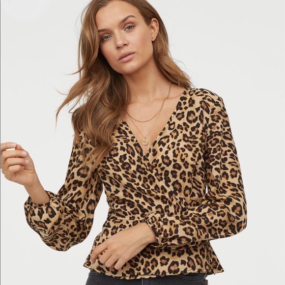 animal print tops h&m